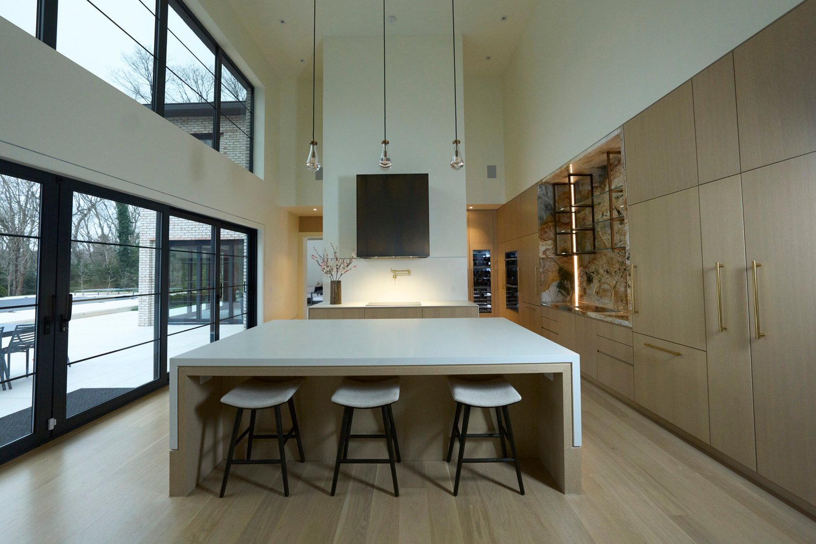 Porcelain kitchen island countertop