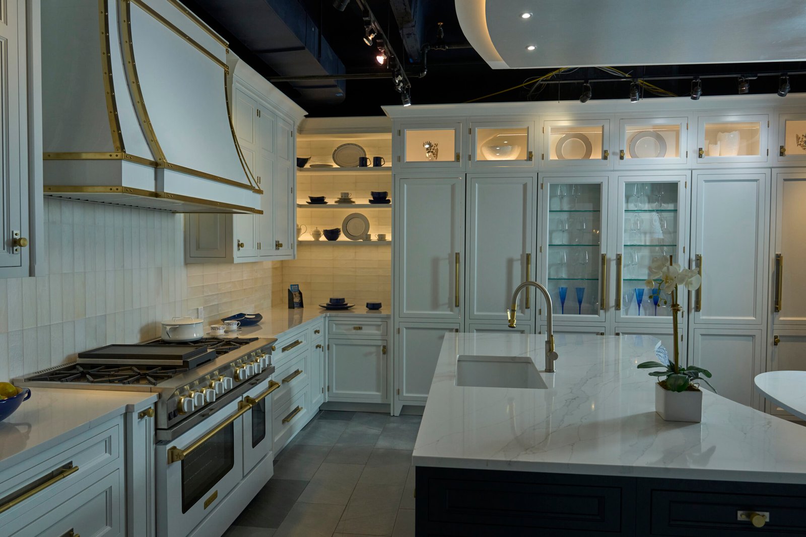 Quartz island sink countertop stone backsplash