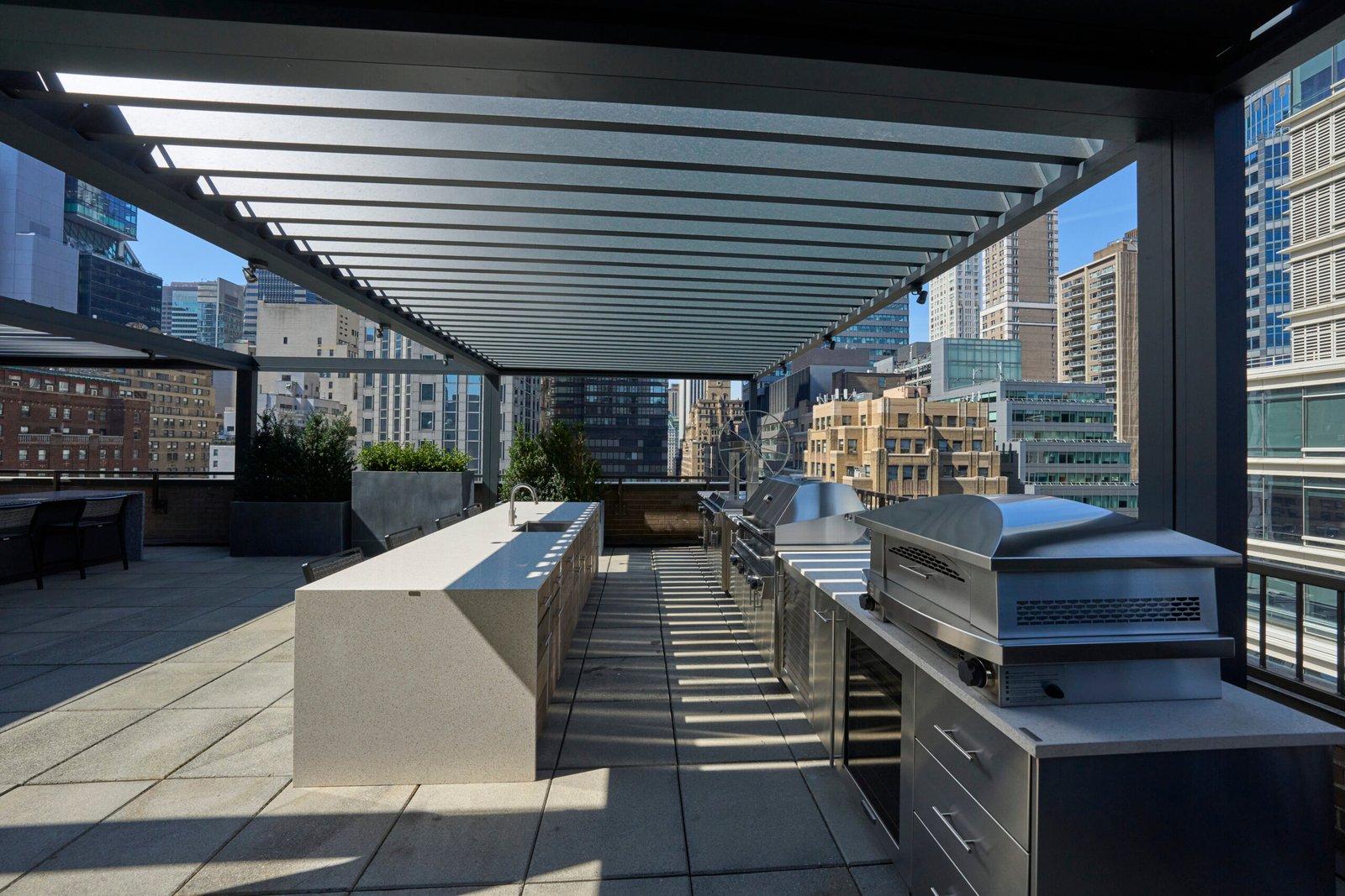 Outdoor kitchen terrazzo countertop