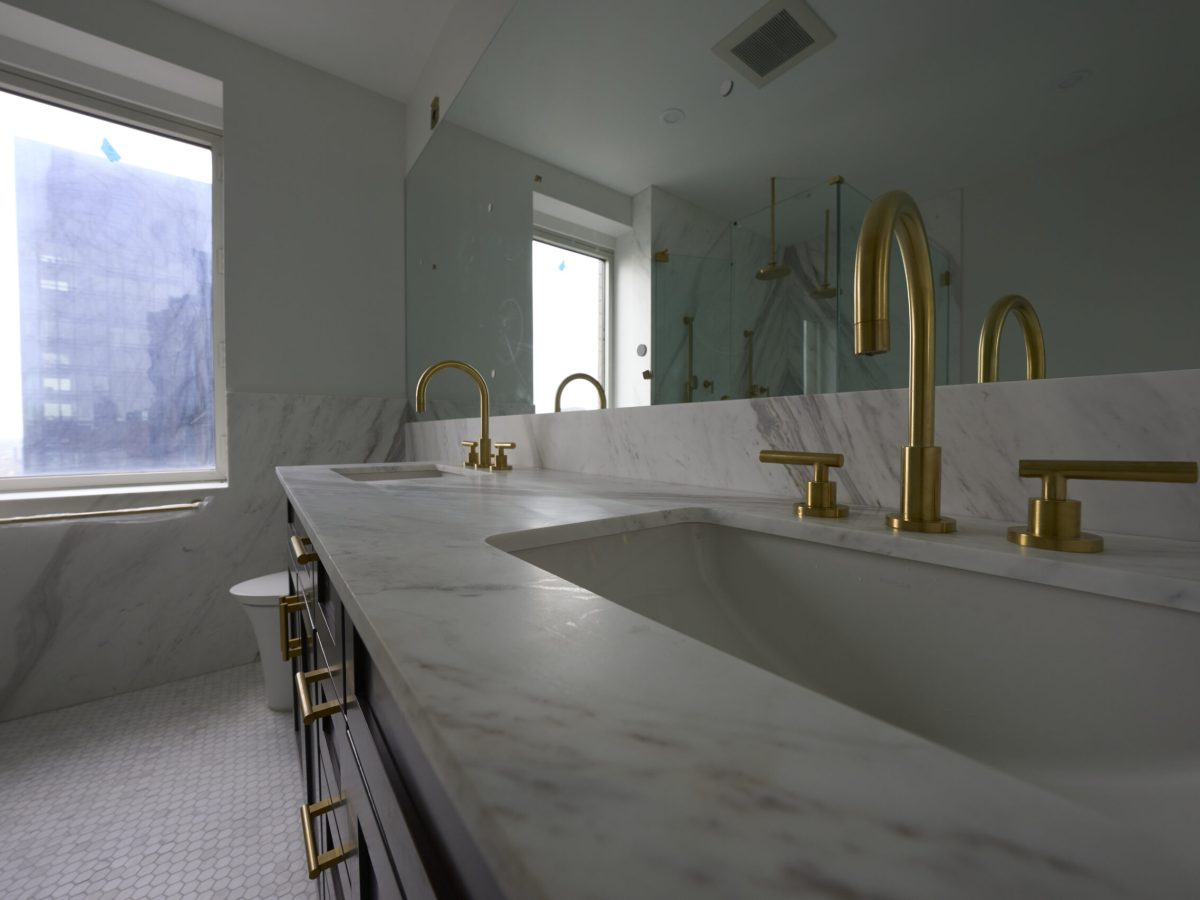 Integrated stone sink